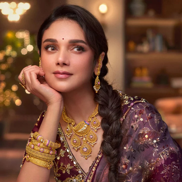 Indriya gold jewellery from the Padmika festive collection